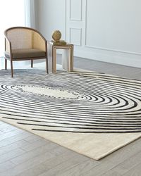 Concentric Circles Hand-Tufted Rug, 8' x 10'