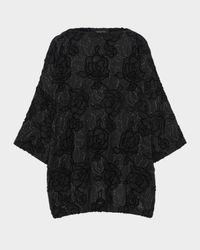 3/4-Sleeve Bateau-Neck Tunic (Long Length)