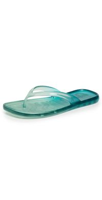 Melissa Melissa Beachwear Jelly Flip Flops Green/Blue 5