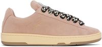 Lanvin Pink Suede Curb Lite Sneakers