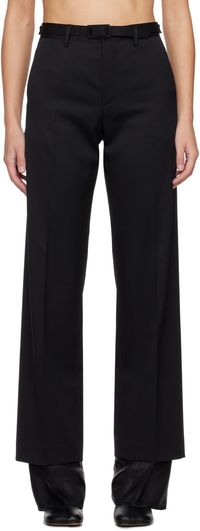 MM6 Maison Margiela Black Layered Trousers