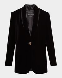 Relaxed Velvet Tuxedo Jacket