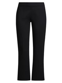 Women's Flared Pull-On Ponte Knit Pants - Black - Size XS