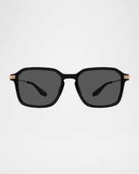 Men's Delon Acetate and Titanium Rectangle Sunglasses