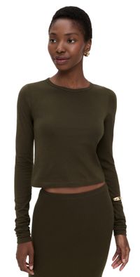 Éterne Long Sleeve Baby Tee Moss XL