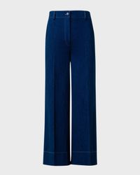 Chiara High-Rise Wide-Leg Ankle Denim Pants