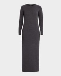 Long-Sleeve Tailored Maxi Dress