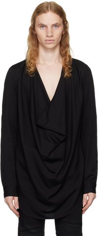 Julius Black Off-Neck Shirt
