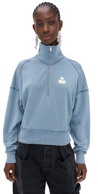 Isabel Marant Étoile Ross Sweatshirt Slate Blue/Ecru 40