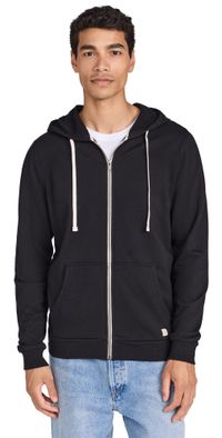 Marine Layer Afternoon Full Zip Hoodie Black M