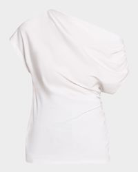 Alice Draped One-Shoulder Tee