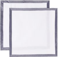 Gohar World Navy & White Opaline Dinner Napkin Set