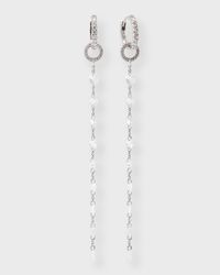 Ethereal 18K White Gold Diamond Tassel Drop Earrings, 2.4tcw