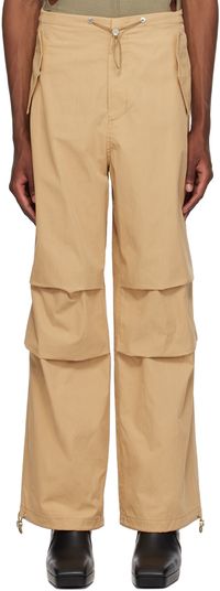 Dion Lee Beige Toggle Parachute Trousers