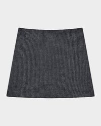 Plush Tweed Virgin Wool Mini Skirt