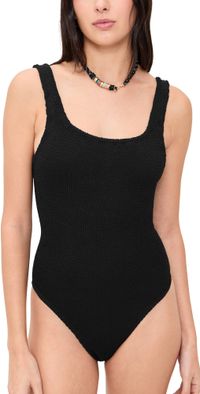 Hunza G Coverage Square Neck Swimsuit Black One Size