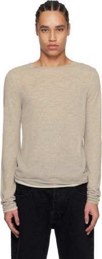 Entire Studios Gray Duplex Knit T-shirt