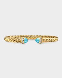 Cablespira Flex Bracelet with Gemstones and Diamonds in 18K Gold, 6mm