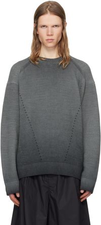 Juun.J Gray Cotton Dyed Sweater