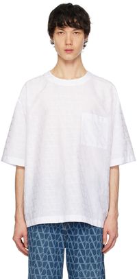 Valentino T-shirt blanc à motif Toile iconographe