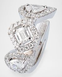 MY TWIN 18K WHITE GOLD SINGLE CLIP-ON EARRING