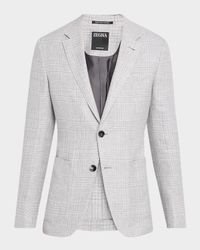 Men's Tonal Plaid Single-Breasted Sport Coat