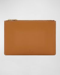 Oliveta Zip Vacchetta Leather Card Case