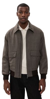 Theory Modern Aviator Jacket in Dapper Roll Feather L