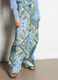 Liu Jo - Pantalon large en coton mélangé - Taille 32 - Vert