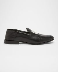 Logo Label Leather Loafers