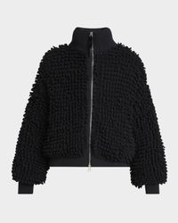 x EE72 by Edward Enninful Wool Blend Zip-Up Cardigan