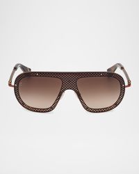 Studded Metal Shield Sunglasses