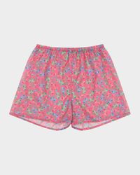 Girl's Pacey Rose-Print Shorts, Size 18M-10
