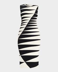 Valeria Abstract Sleeveless Midi Dress