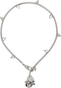 Marland Backus Silver Rosebud Necklace