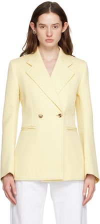 Bottega Veneta Yellow Curved Sleeves Blazer