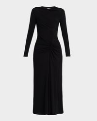 Ferrera Ruched Long-Sleeve Midi Dress