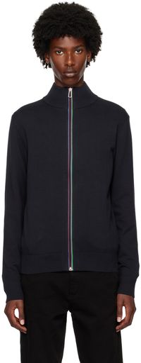 PS by Paul Smith Navy Zip-Up Cardigan