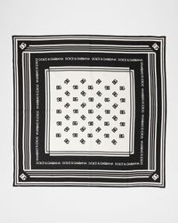 DG Monogram Silk Twill Square Scarf