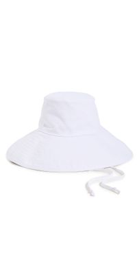 Hat Attack Livvy Canvas Sun Hat with Removable Twill Chinstrap White One Size