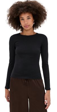 Leset Nando Slim Fit Long Sleeve Tee Black L