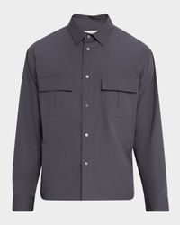 Men's Multi-Pocket Button-Down Shirt
