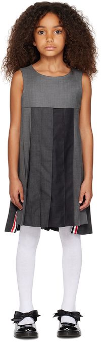 Thom Browne Enfant | Robe grise à panneaux