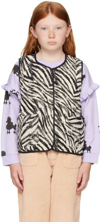 Daily Brat Kids Black & White Sparkling Zebra Vest
