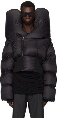 Rick Owens Blouson Anubis noir rembourré en duvet - Porterville