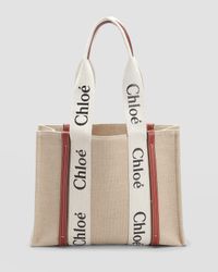 Woody Medium Tote Bag in Linen