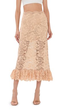 rabanne Long Skirt In Lace Raffia 42