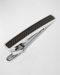 Men's Black Carbon Fiber Stainless Steel Tie Clip