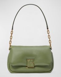 dakota puffy smooth leather crossbody bag