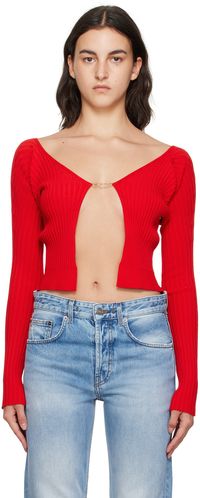 JACQUEMUS Red Le Chouchou 'La Maille Pralu Longue' Cardigan